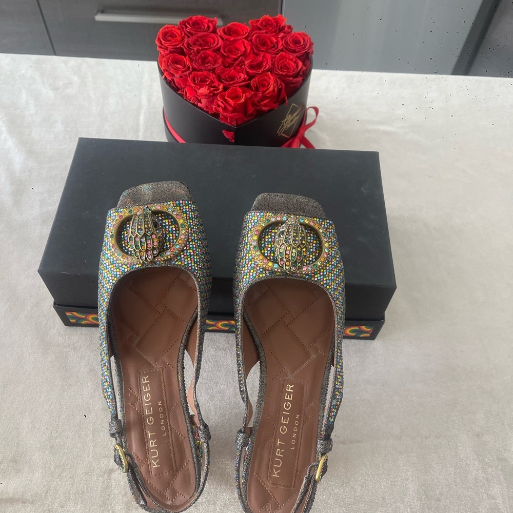 Kurt Geiger Women's Multicolor Embellished Slingback Heels